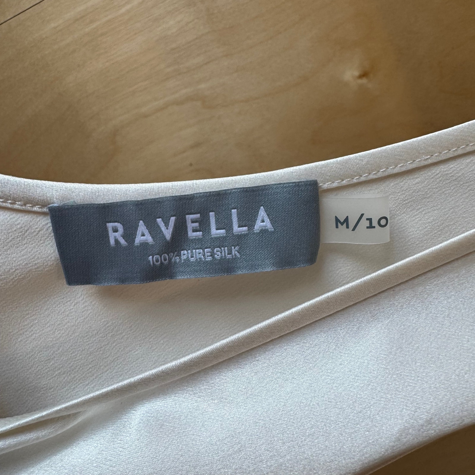 Nwt Ravella Fiora Silk Tank Washable Pearl White Cami Quiet Luxury Size M — image 4 of 8